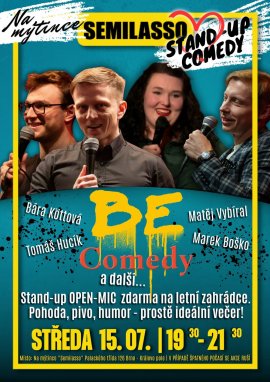 BE COMEDY - STAND UP na letní zahrádce