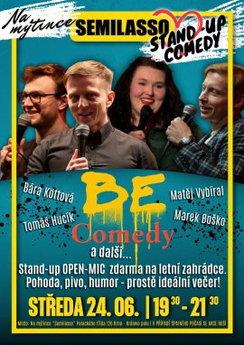 BE COMEDY - STAND UP na letní zahrádce