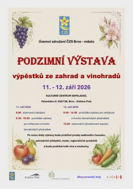 Zahrádkářská výstava v Semilassu 11. a 12. září