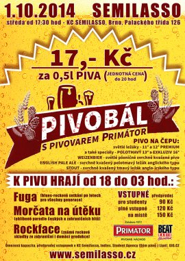 PIVOBÁL s pivovarem Primátor